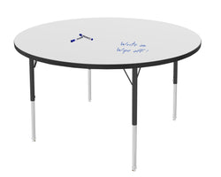 Marco MG2200 Series 48" Round Preschool Table w/ Dry Erase Top Adj Height 16"-24" (MG2266-DA)