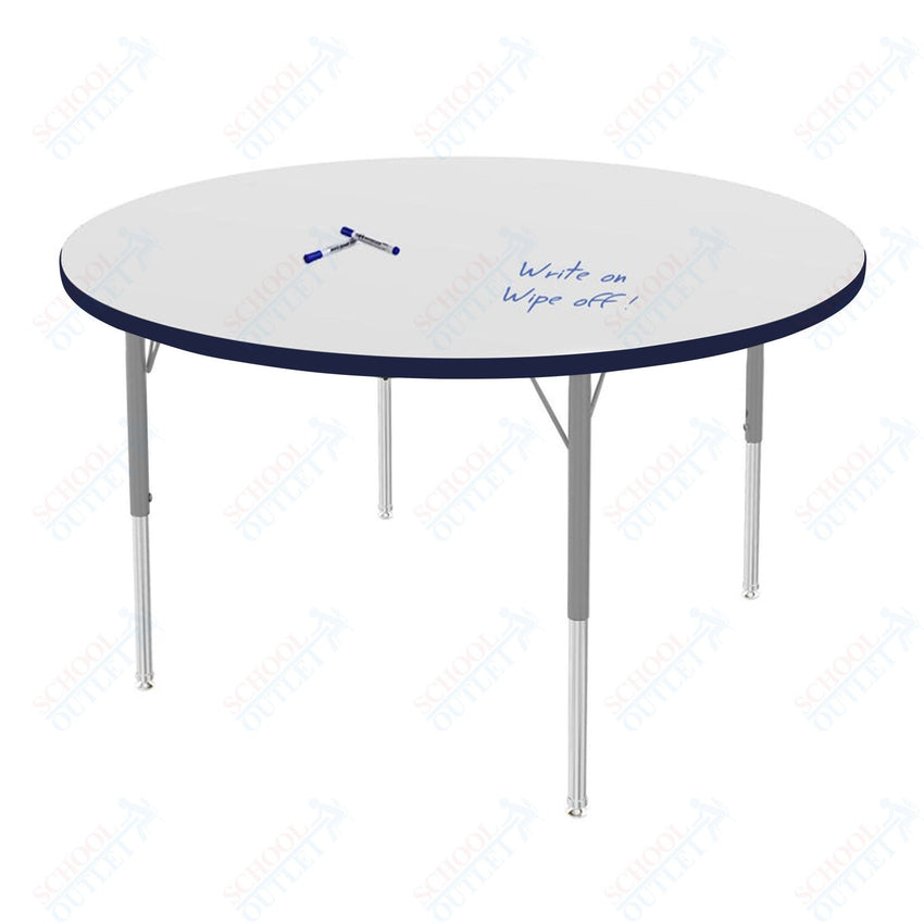 Marco MG2200 Series 48" Round Activity Table w/ Dry Erase Top Adj Height 21" - 30" (MG2266 - DB) - SchoolOutlet