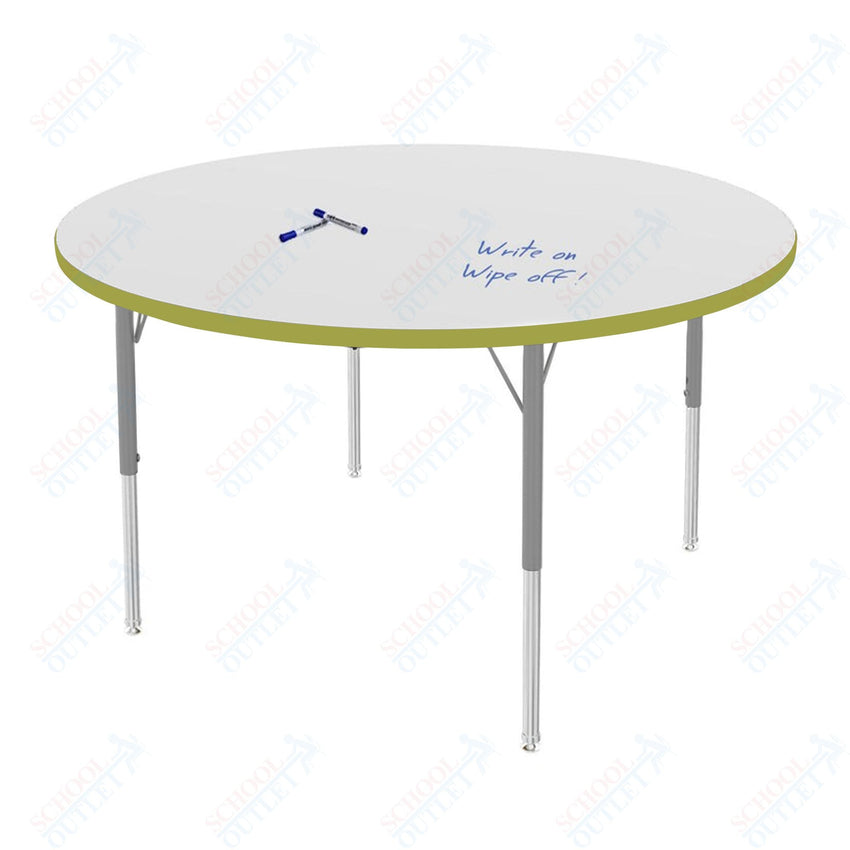 Marco MG2200 Series 48" Round Activity Table w/ Dry Erase Top Adj Height 21" - 30" (MG2266 - DB) - SchoolOutlet