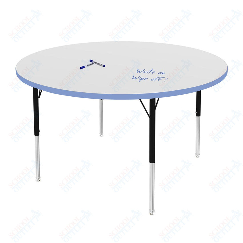 Marco MG2200 Series 48" Round Activity Table w/ Dry Erase Top Adj Height 21" - 30" (MG2266 - DB) - SchoolOutlet