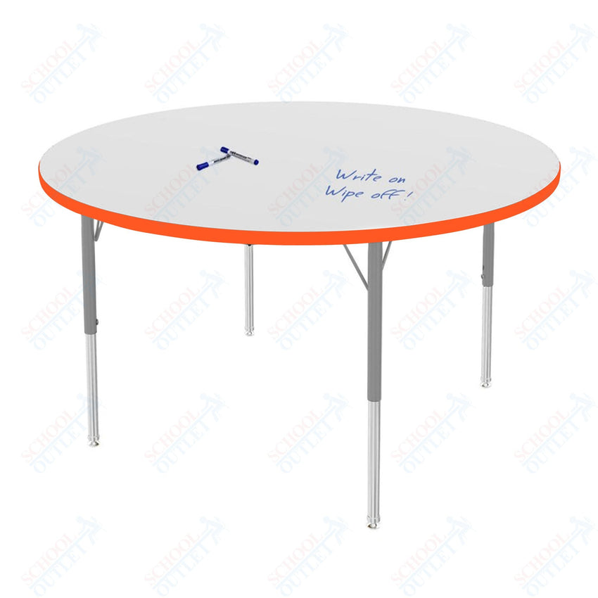 Marco MG2200 Series 48" Round Activity Table w/ Dry Erase Top Adj Height 21" - 30" (MG2266 - DB) - SchoolOutlet