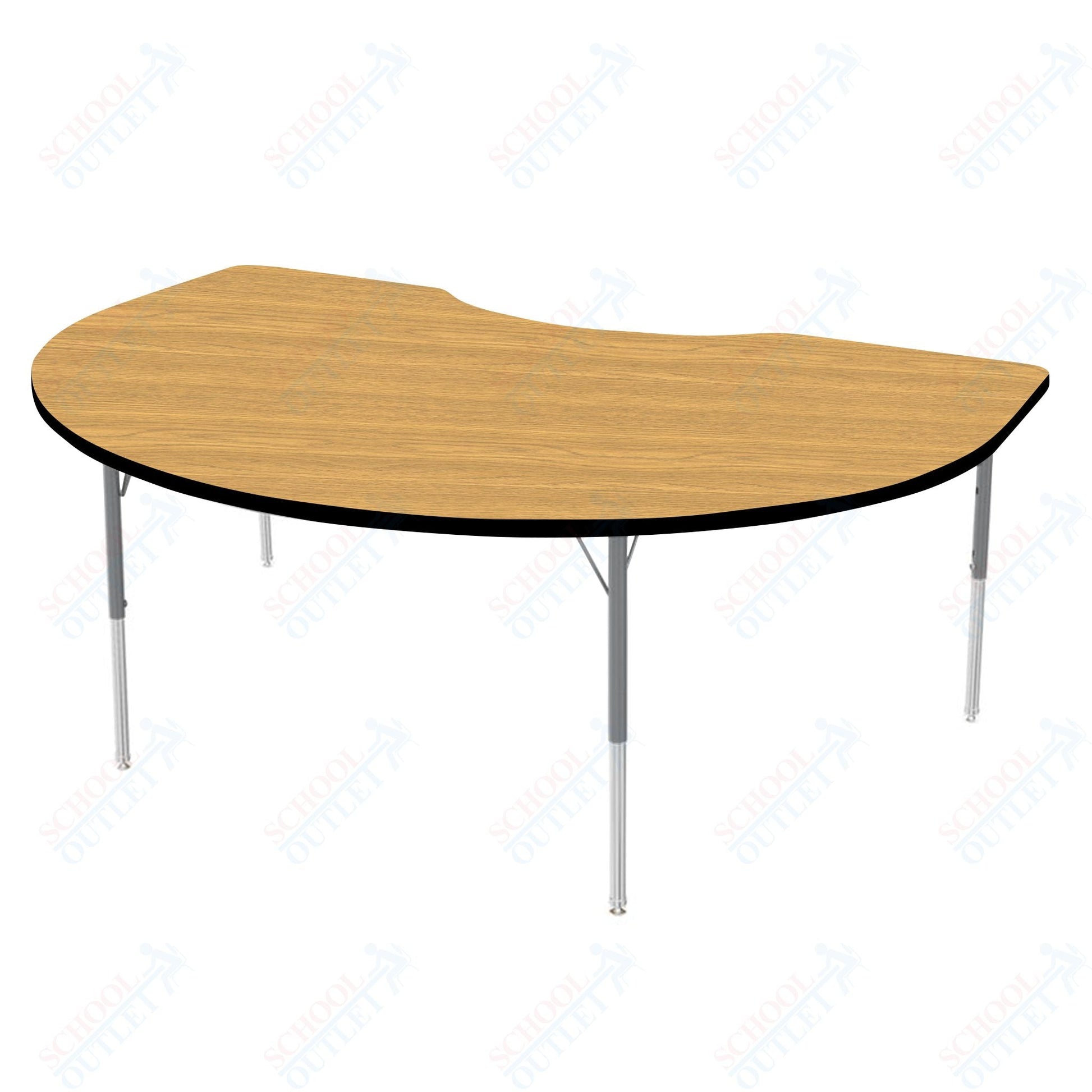 Marco MG2200 Series Kidney Preschool Table 36" x 72" Adjustable Height 16" - 24" (MG2267 - MA) - SchoolOutlet