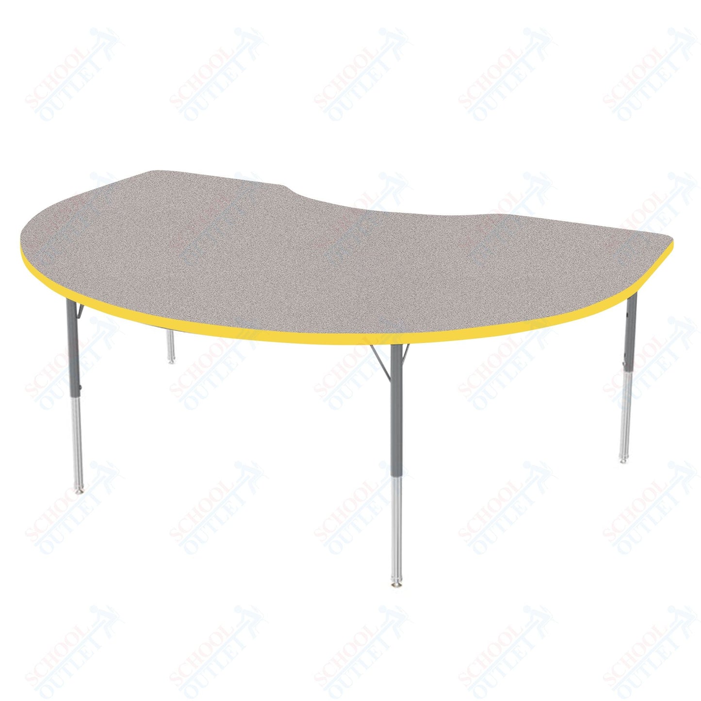 Marco MG2200 Series Kidney Preschool Table 36" x 72" Adjustable Height 16" - 24" (MG2267 - MA) - SchoolOutlet