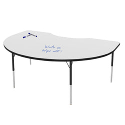 Marco MG2200 Series Kidney Preschool Table w/ Dry Erase Top 48" x 72" Adj Height 16"-24" (MG2268-DA)