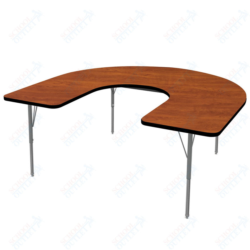 Marco MG2200 Series Horseshoe Preschool Table 60" x 66" Adjustable Height 16" - 24" (MG2270 - MA) - SchoolOutlet