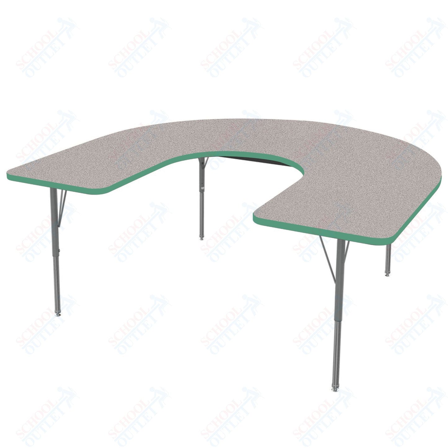 Marco MG2200 Series Horseshoe Preschool Table 60" x 66" Adjustable Height 16" - 24" (MG2270 - MA) - SchoolOutlet