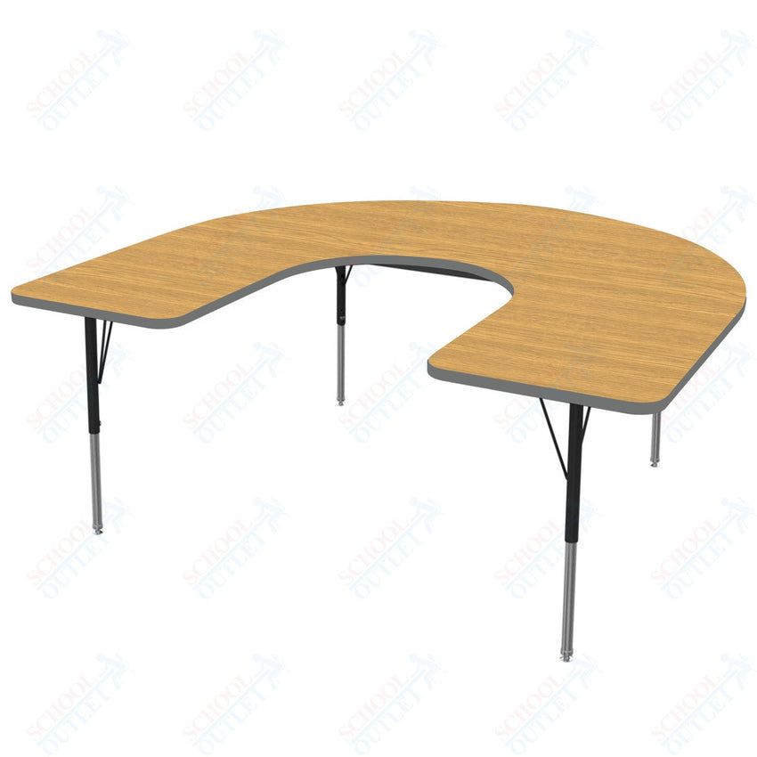 Marco MG2200 Series Horseshoe Activity Table 60" x 66" Adjustable Height 21" - 30" (MG2270 - MB) - SchoolOutlet