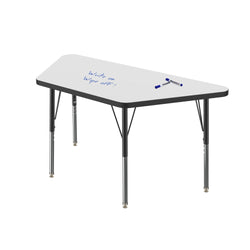 Marco MG2200 Series Trapezoid Preschool Table w/ Dry Erase Top 24" x 48" Adj Height 16"-24" (MG2276-DA)