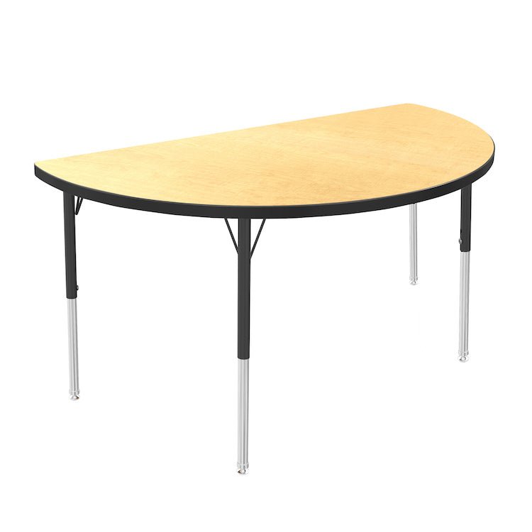 Marco MG2200 Series 48" Half Round Preschool Table Adjustable Height 16" - 24" (MG2277 - MA) - SchoolOutlet