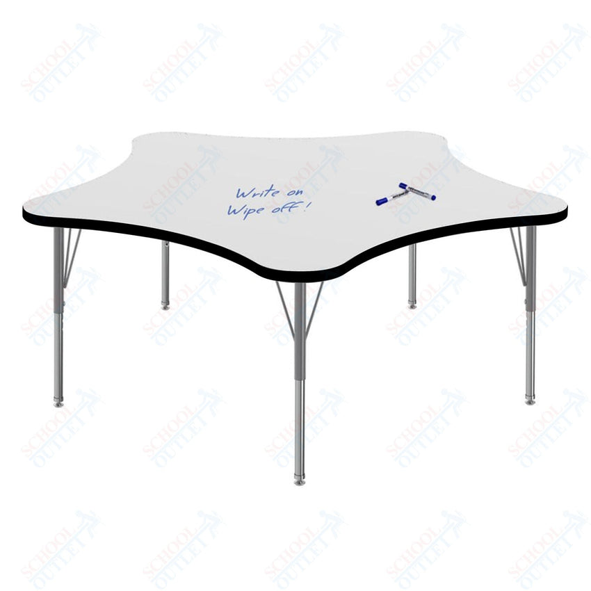 Marco MG2200 Series 48" 5 - Star Activity Table w/ Dry Erase Top Adj Height 21" - 30" (MG2280 - DB) - SchoolOutlet