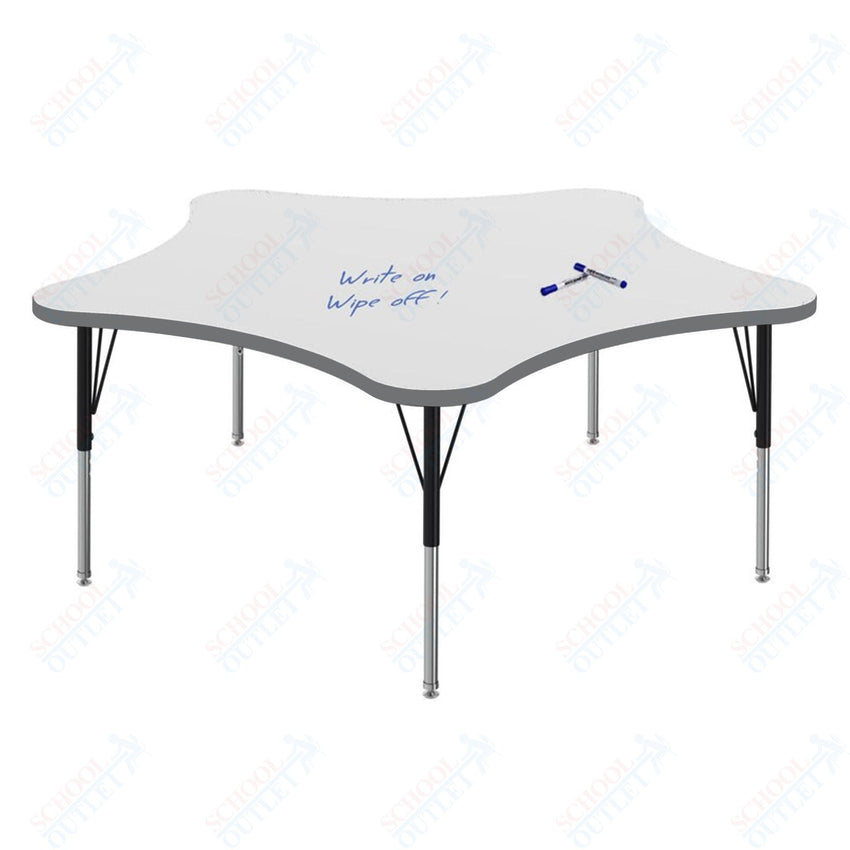 Marco MG2200 Series 48" 5 - Star Activity Table w/ Dry Erase Top Adj Height 21" - 30" (MG2280 - DB) - SchoolOutlet