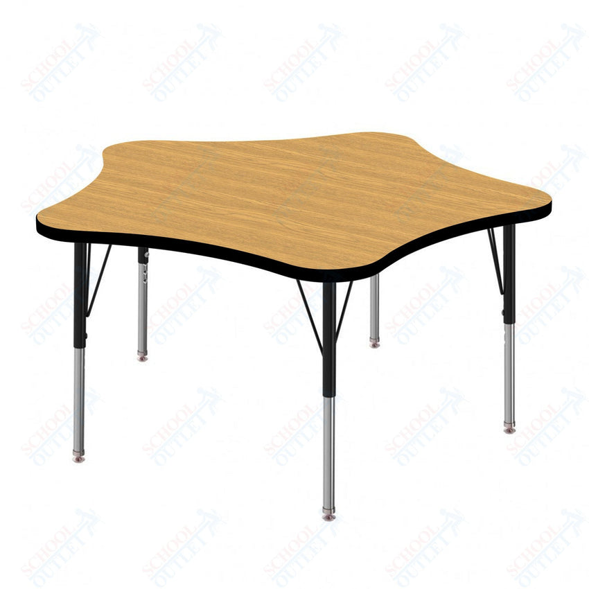 Marco MG2200 Series 48" 5 - Star Preschool Table Adjustable Height 16" - 24" (MG2280 - MA) - SchoolOutlet