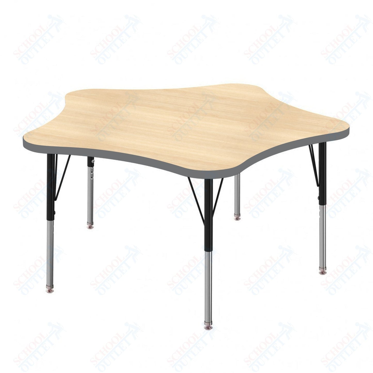 Marco MG2200 Series 48" 5 - Star Preschool Table Adjustable Height 16" - 24" (MG2280 - MA) - SchoolOutlet