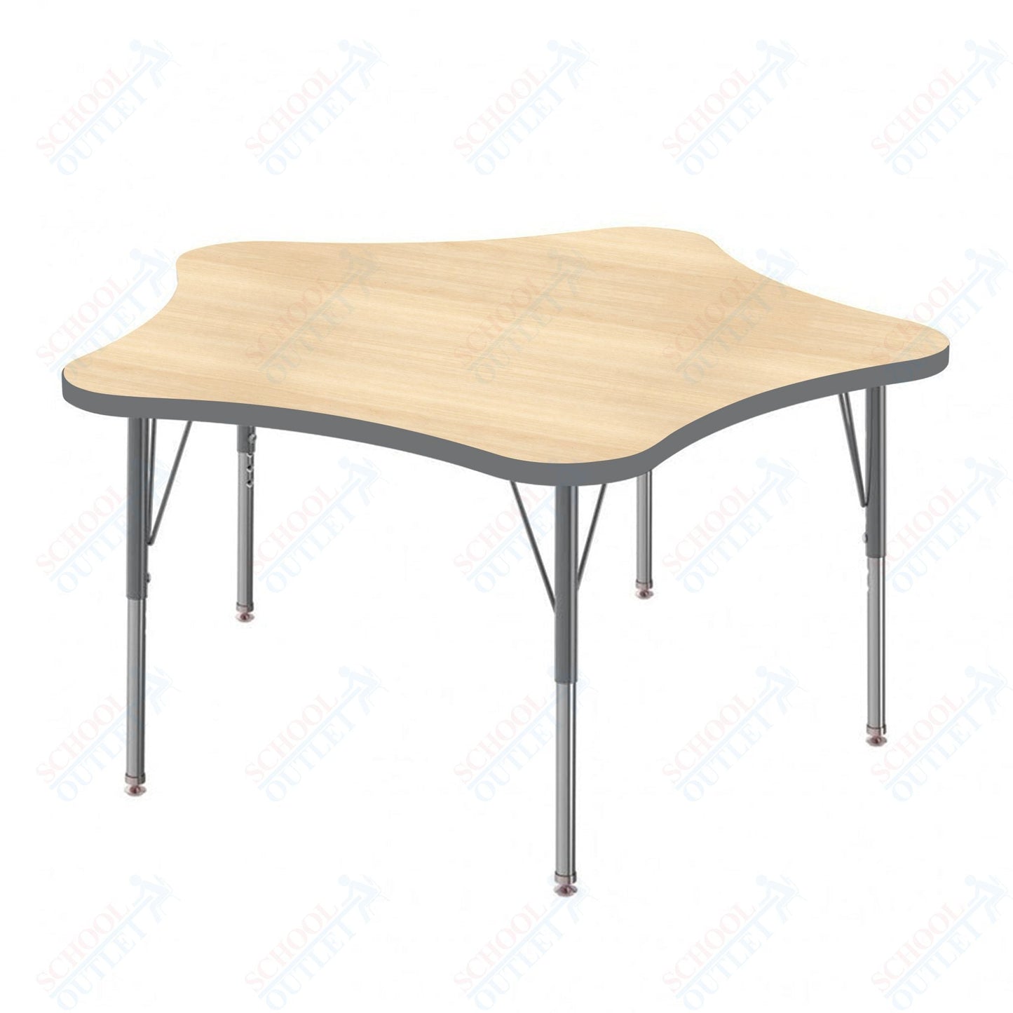 Marco MG2200 Series 48" 5 - Star Preschool Table Adjustable Height 16" - 24" (MG2280 - MA) - SchoolOutlet