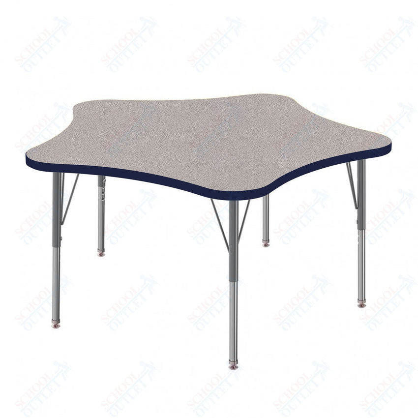 Marco MG2200 Series 48" 5 - Star Preschool Table Adjustable Height 16" - 24" (MG2280 - MA) - SchoolOutlet