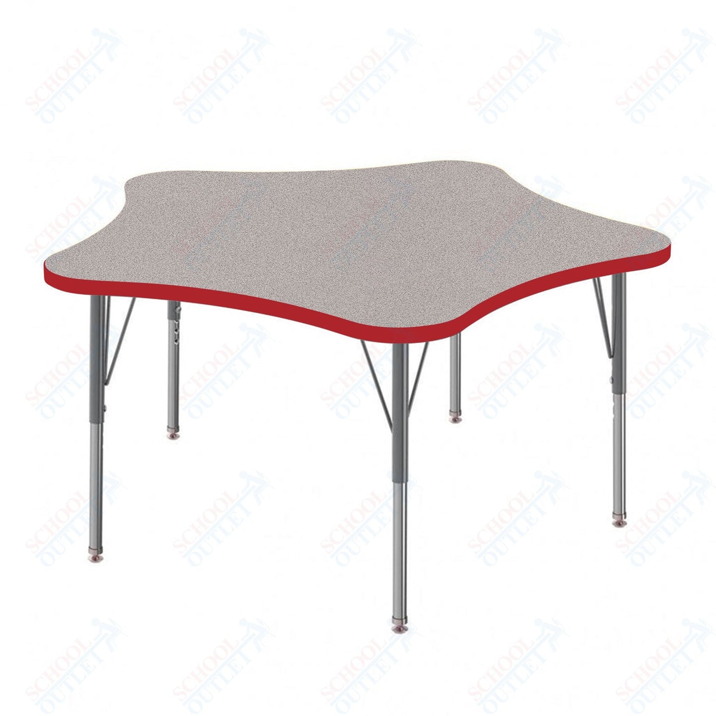 Marco MG2200 Series 48" 5 - Star Preschool Table Adjustable Height 16" - 24" (MG2280 - MA) - SchoolOutlet