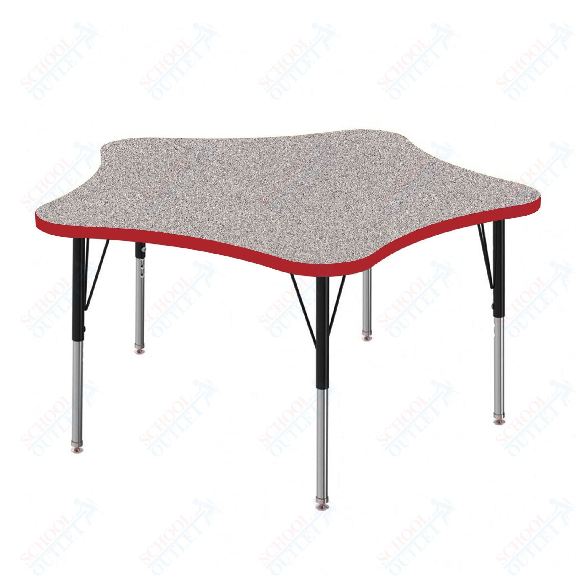 Marco MG2200 Series 48" 5 - Star Preschool Table Adjustable Height 16" - 24" (MG2280 - MA) - SchoolOutlet