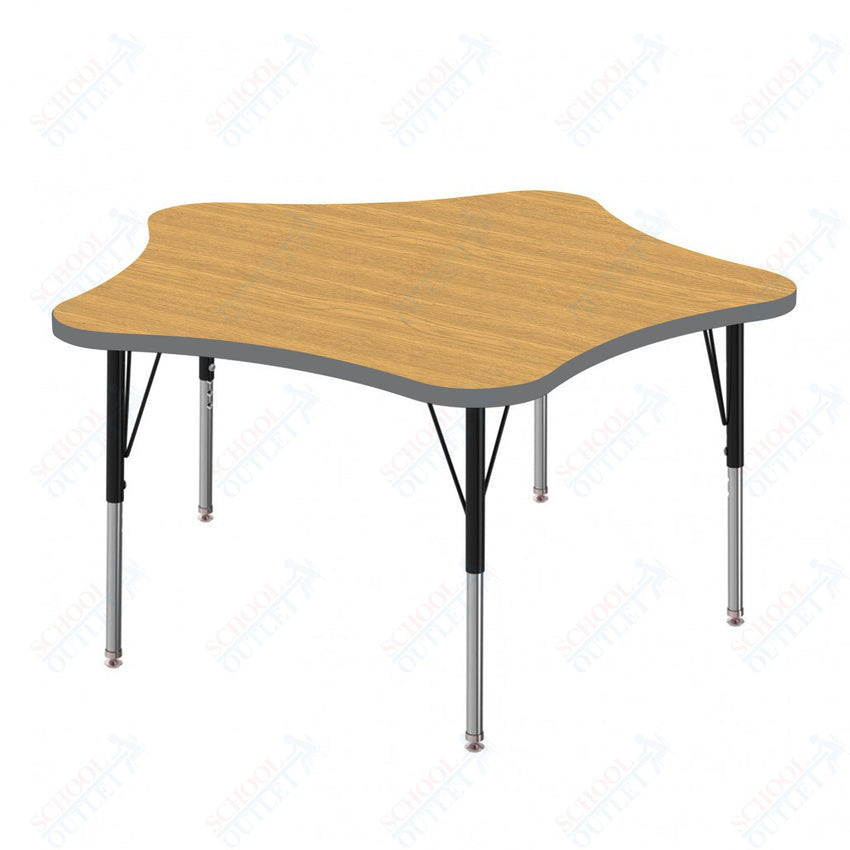 Marco MG2200 Series 48" 5 - Star Preschool Table Adjustable Height 16" - 24" (MG2280 - MA) - SchoolOutlet