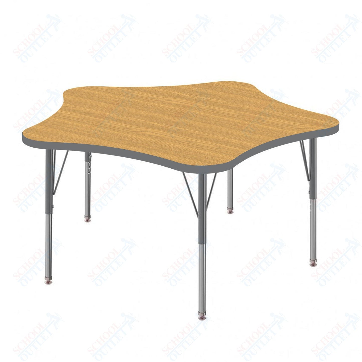 Marco MG2200 Series 48" 5 - Star Preschool Table Adjustable Height 16" - 24" (MG2280 - MA) - SchoolOutlet