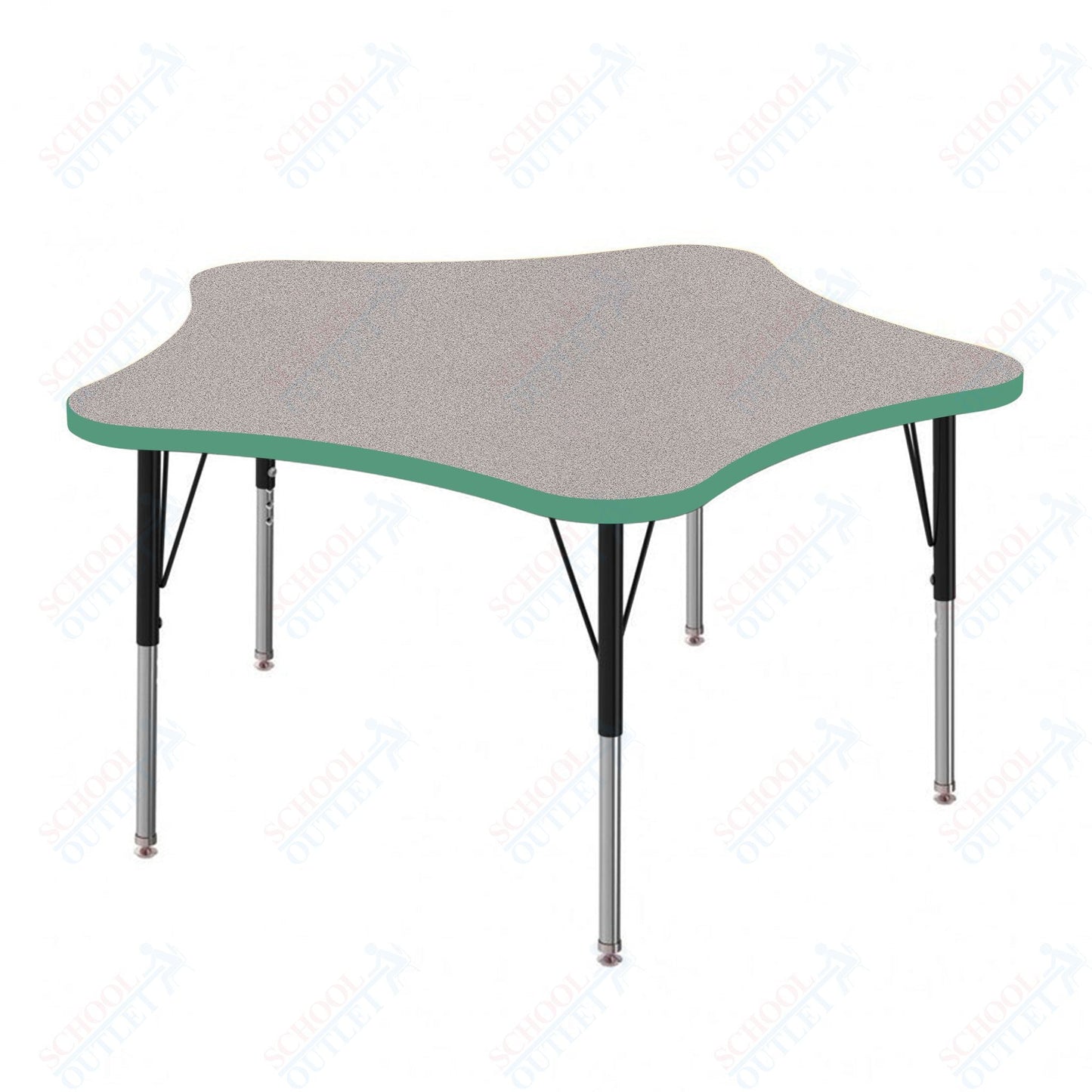 Marco MG2200 Series 48" 5 - Star Preschool Table Adjustable Height 16" - 24" (MG2280 - MA) - SchoolOutlet