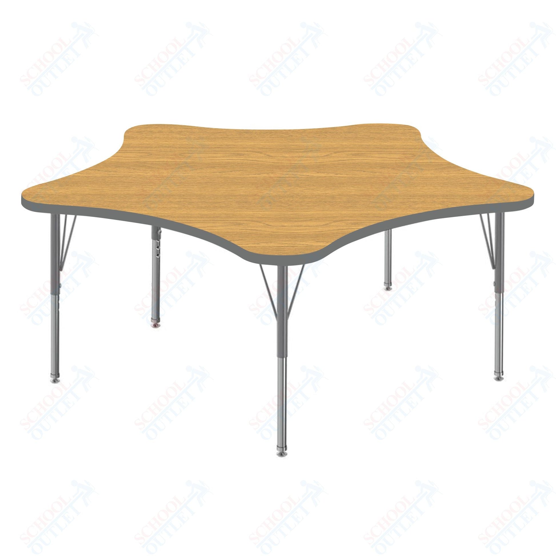 Marco MG2200 Series 48" 5 - Star Activity Table Adjustable Height 21" - 30" (MG2280 - MB) - SchoolOutlet