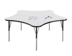 Marco MG2200 Series 60" 5-Star Activity Table w/ Dry Erase Top Adj Height 21"-30" (MG2281-DB)