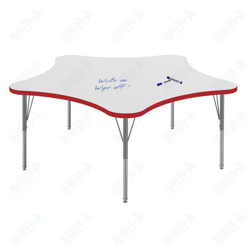 Marco MG2200 Series 60" 5 - Star Activity Table w/ Dry Erase Top Adj Height 21" - 30" (MG2281 - DB) - SchoolOutlet