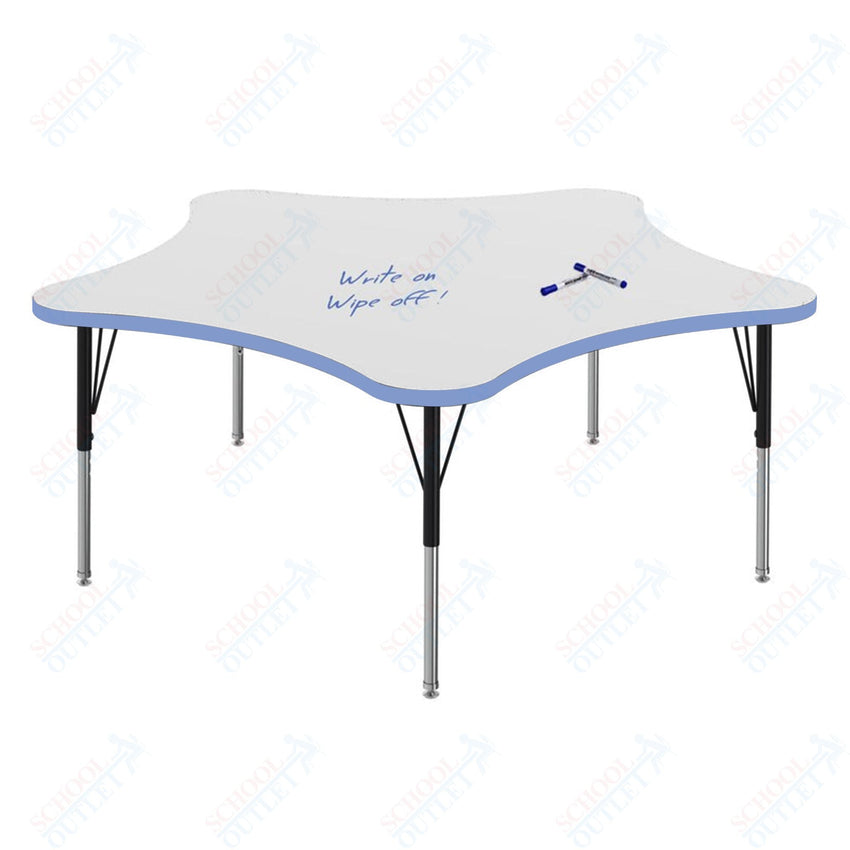 Marco MG2200 Series 60" 5 - Star Activity Table w/ Dry Erase Top Adj Height 21" - 30" (MG2281 - DB) - SchoolOutlet