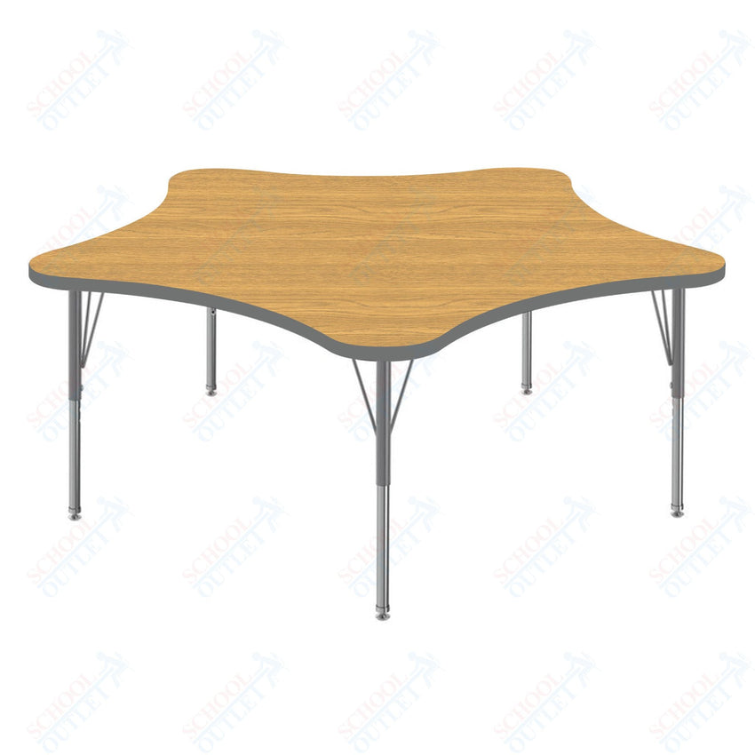 Marco MG2200 Series 60" 5 - Star Preschool Table Adjustable Height 16" - 24" (MG2281 - MA) - SchoolOutlet