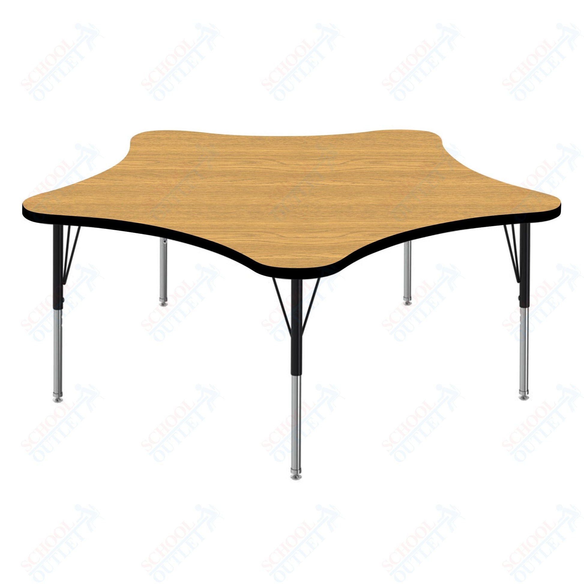 Marco MG2200 Series 60" 5 - Star Activity Table Adjustable Height 21" - 30" (MG2281 - MB) - SchoolOutlet