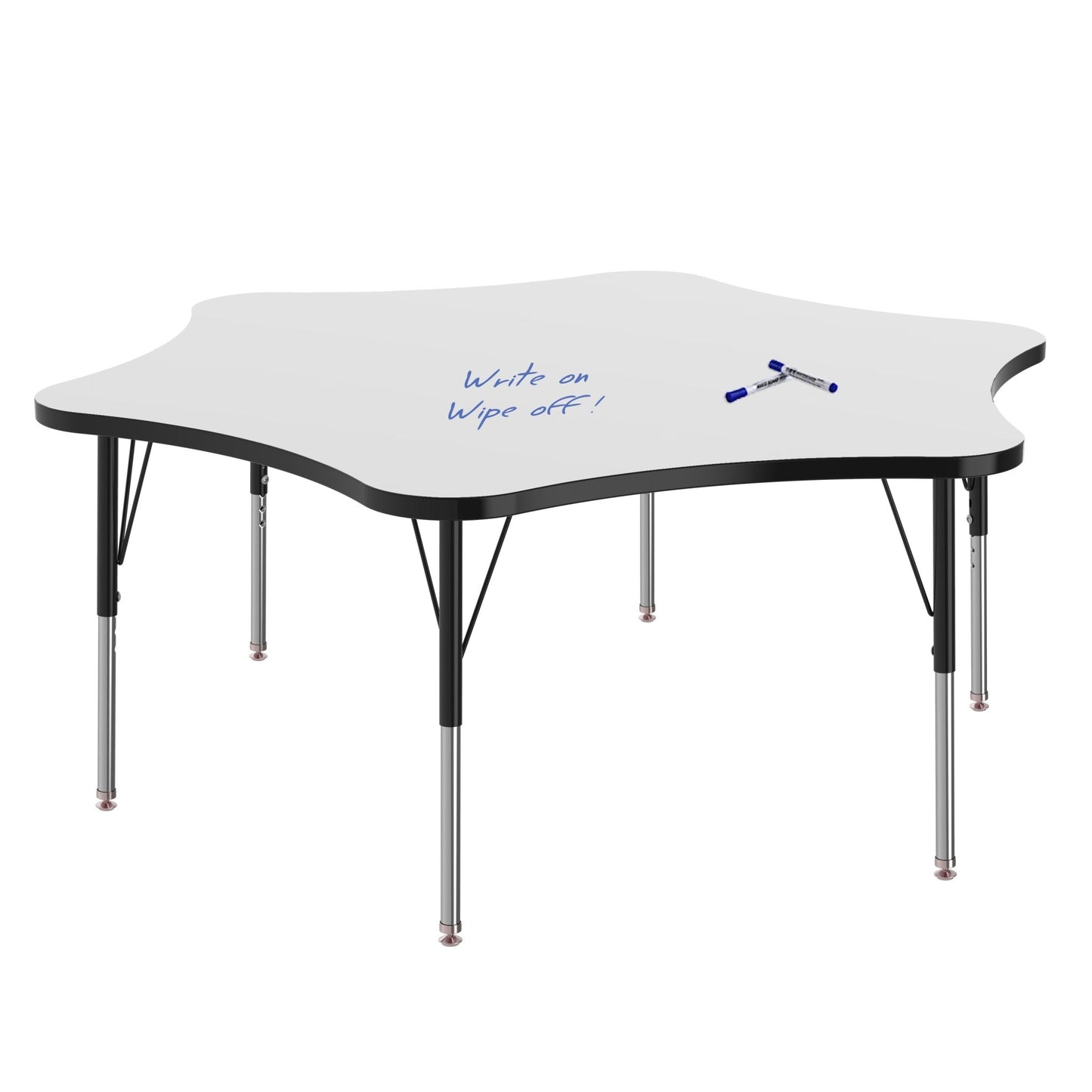 Marco MG2200 Series 60" 6 - Star Preschool Table w/ Dry Erase Top Adj Height 16" - 24" (MG2282 - DA) - SchoolOutlet