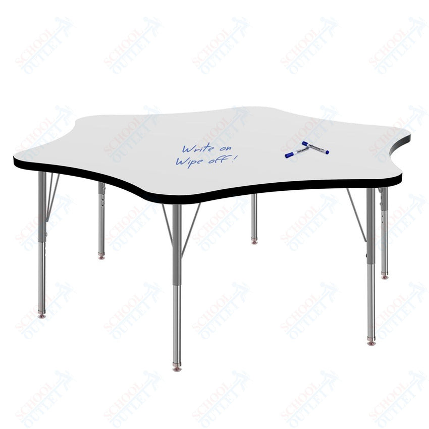 Marco MG2200 Series 60" 6 - Star Preschool Table w/ Dry Erase Top Adj Height 16" - 24" (MG2282 - DA) - SchoolOutlet