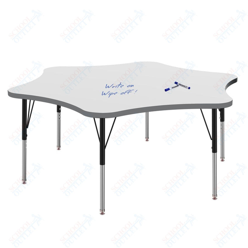 Marco MG2200 Series 60" 6 - Star Preschool Table w/ Dry Erase Top Adj Height 16" - 24" (MG2282 - DA) - SchoolOutlet