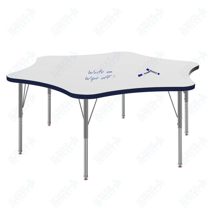 Marco MG2200 Series 60" 6 - Star Preschool Table w/ Dry Erase Top Adj Height 16" - 24" (MG2282 - DA) - SchoolOutlet