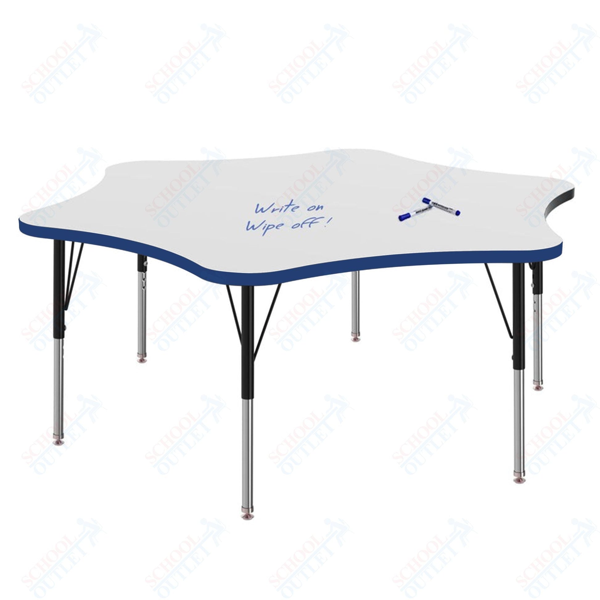 Marco MG2200 Series 60" 6 - Star Preschool Table w/ Dry Erase Top Adj Height 16" - 24" (MG2282 - DA) - SchoolOutlet