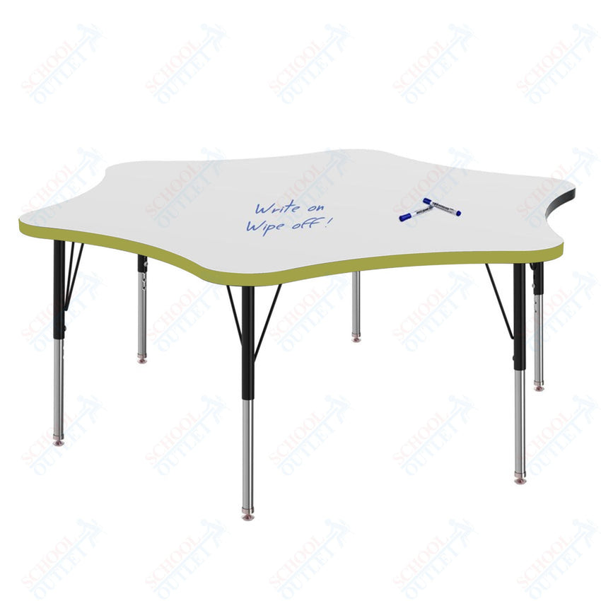 Marco MG2200 Series 60" 6 - Star Preschool Table w/ Dry Erase Top Adj Height 16" - 24" (MG2282 - DA) - SchoolOutlet