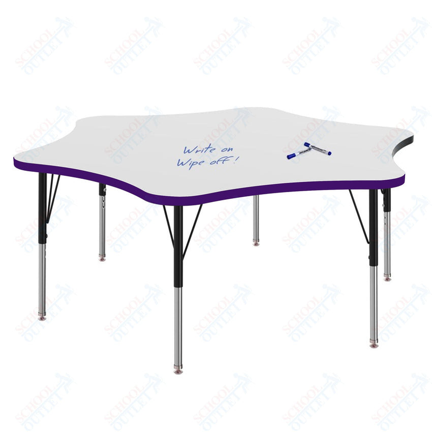 Marco MG2200 Series 60" 6 - Star Preschool Table w/ Dry Erase Top Adj Height 16" - 24" (MG2282 - DA) - SchoolOutlet