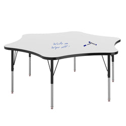 Marco MG2200 Series 60" 6-Star Activity Table w/ Dry Erase Top Adj Height 21"-30" (MG2282-DB)