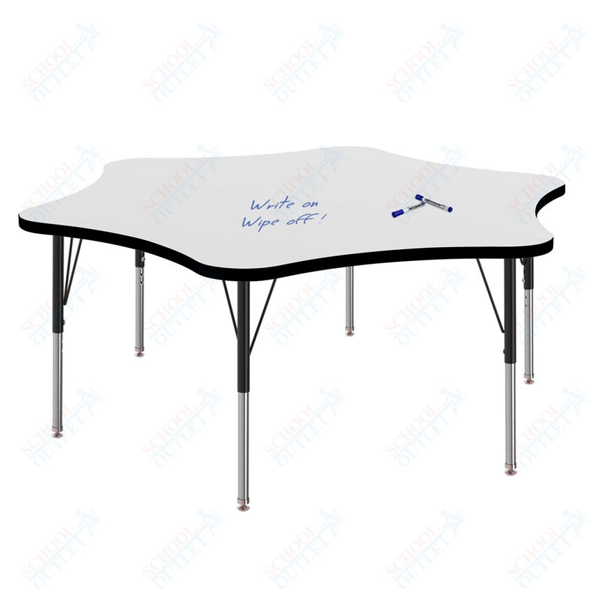 Marco MG2200 Series 60" 6 - Star Activity Table w/ Dry Erase Top Adj Height 21" - 30" (MG2282 - DB) - SchoolOutlet