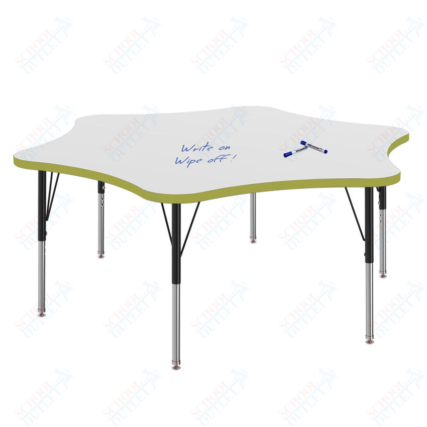 Marco MG2200 Series 60" 6 - Star Activity Table w/ Dry Erase Top Adj Height 21" - 30" (MG2282 - DB) - SchoolOutlet