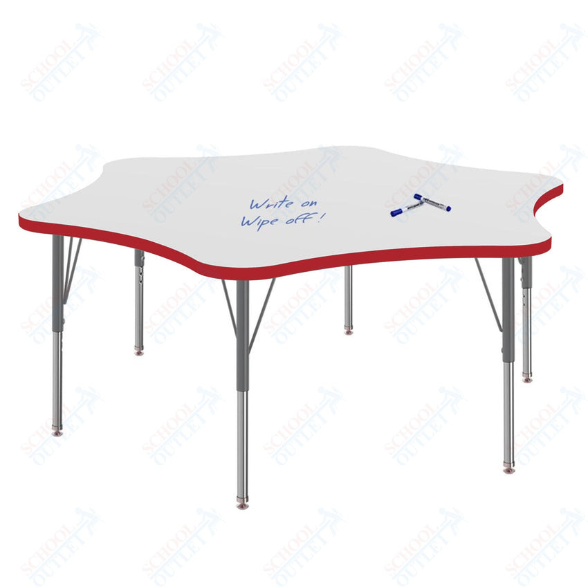 Marco MG2200 Series 60" 6 - Star Activity Table w/ Dry Erase Top Adj Height 21" - 30" (MG2282 - DB) - SchoolOutlet