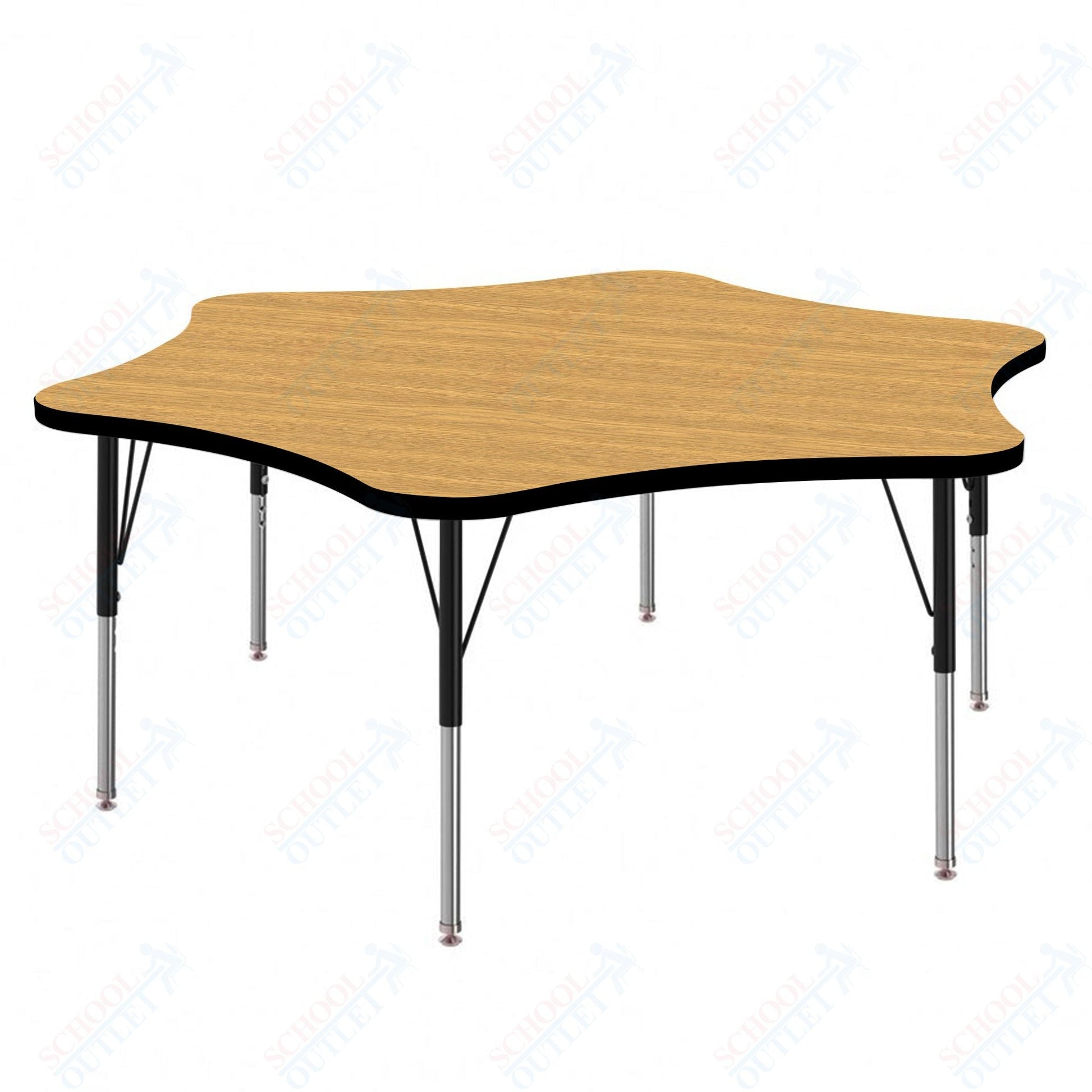 Marco MG2200 Series 60" 6 - Star Preschool Table Adjustable Height 16" - 24" (MG2282 - MA) - SchoolOutlet