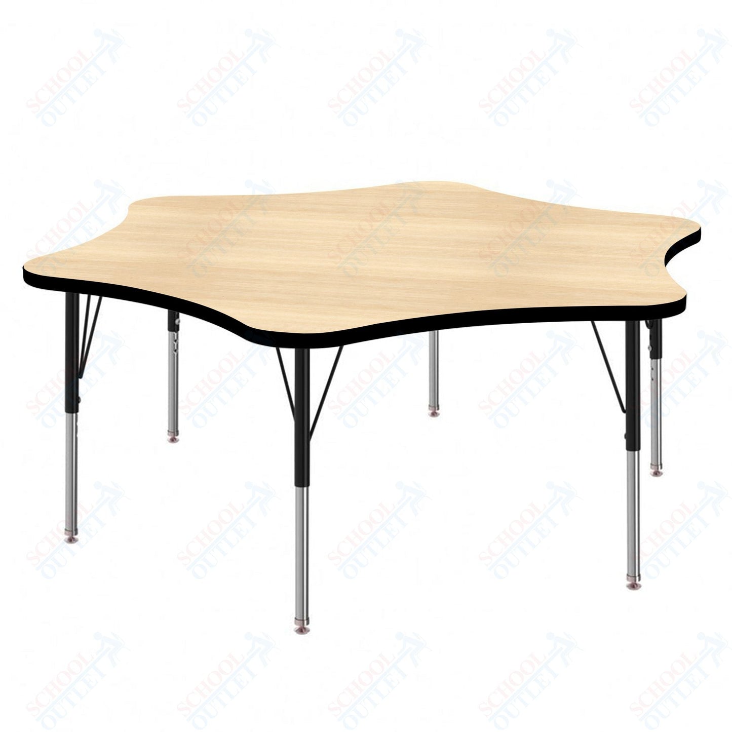 Marco MG2200 Series 60" 6 - Star Preschool Table Adjustable Height 16" - 24" (MG2282 - MA) - SchoolOutlet