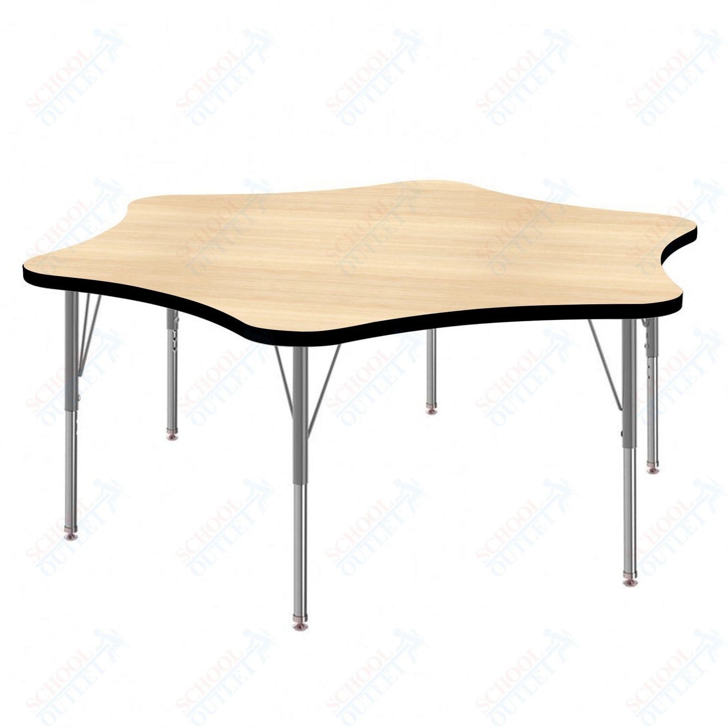 Marco MG2200 Series 60" 6 - Star Preschool Table Adjustable Height 16" - 24" (MG2282 - MA) - SchoolOutlet