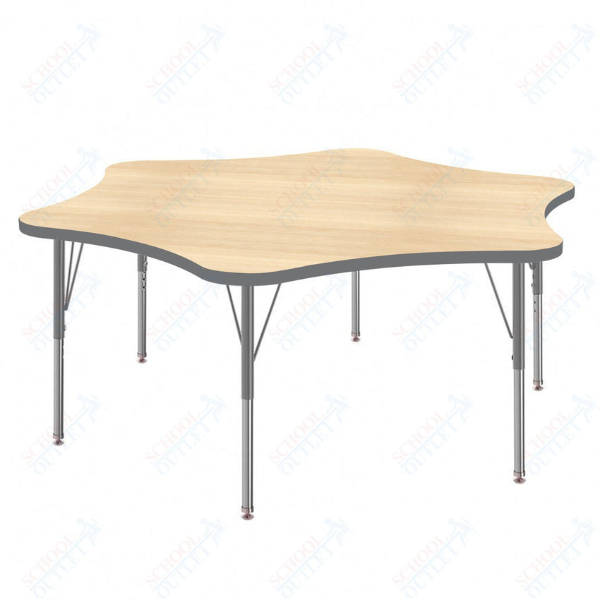 Marco MG2200 Series 60" 6 - Star Preschool Table Adjustable Height 16" - 24" (MG2282 - MA) - SchoolOutlet