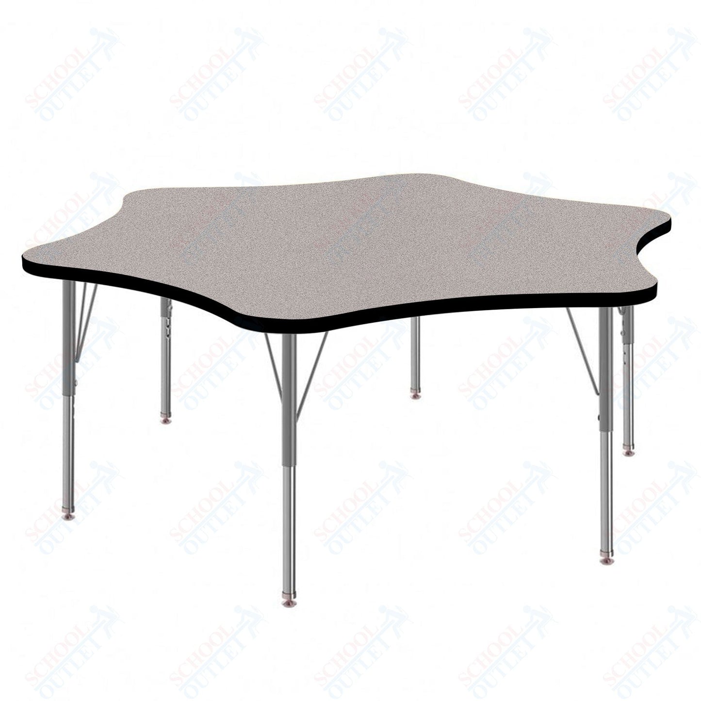 Marco MG2200 Series 60" 6 - Star Preschool Table Adjustable Height 16" - 24" (MG2282 - MA) - SchoolOutlet