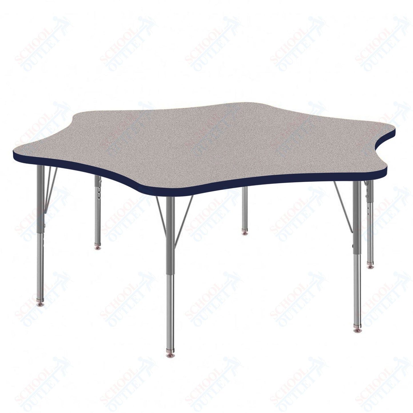 Marco MG2200 Series 60" 6 - Star Preschool Table Adjustable Height 16" - 24" (MG2282 - MA) - SchoolOutlet