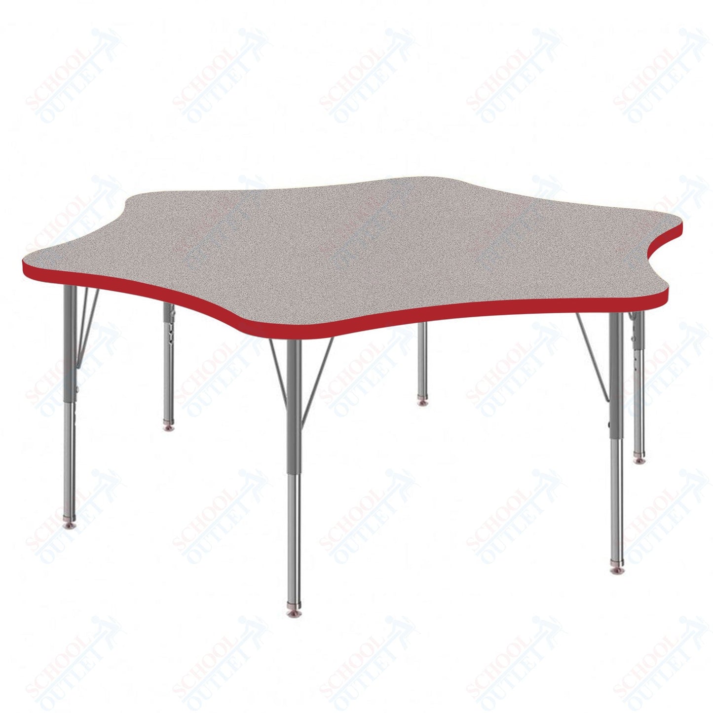 Marco MG2200 Series 60" 6 - Star Preschool Table Adjustable Height 16" - 24" (MG2282 - MA) - SchoolOutlet