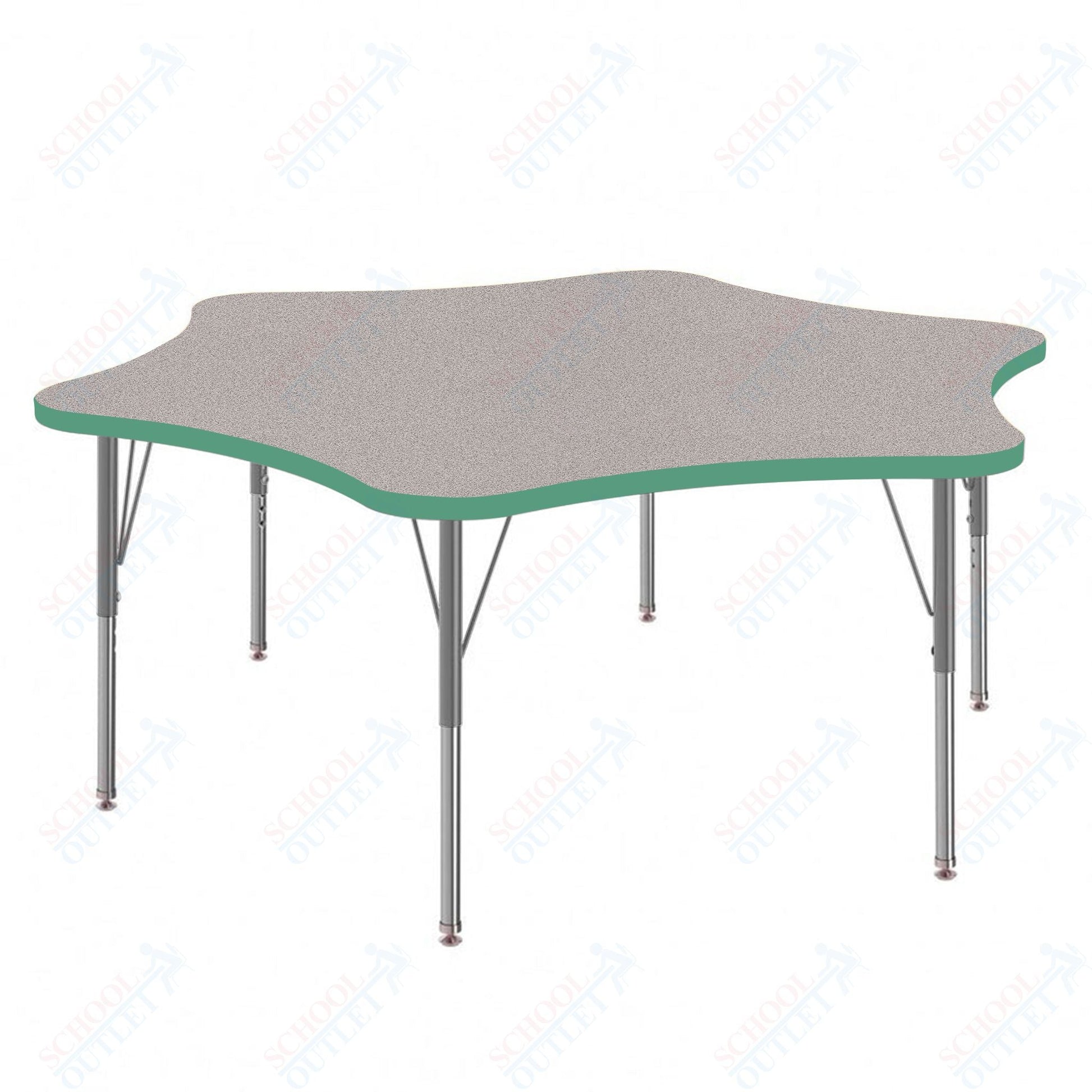 Marco MG2200 Series 60" 6 - Star Preschool Table Adjustable Height 16" - 24" (MG2282 - MA) - SchoolOutlet