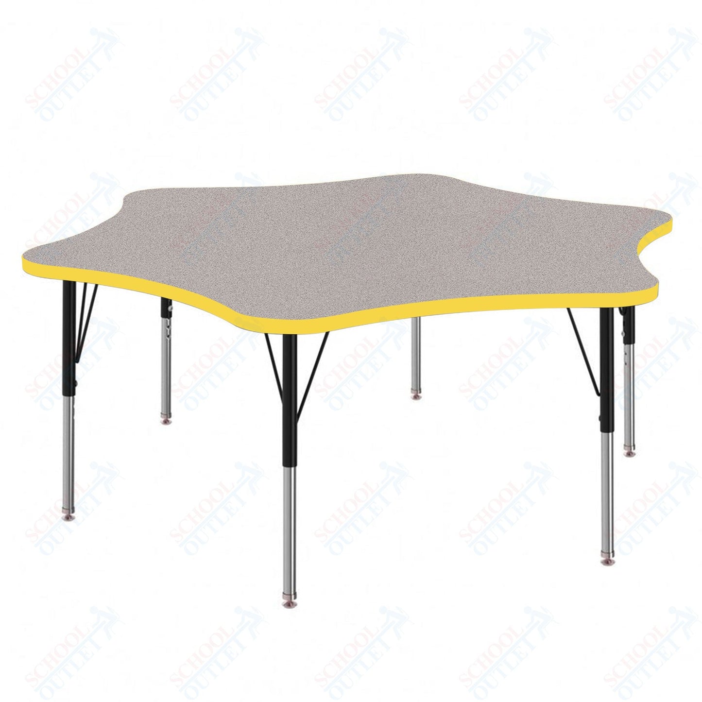 Marco MG2200 Series 60" 6 - Star Preschool Table Adjustable Height 16" - 24" (MG2282 - MA) - SchoolOutlet